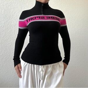 Y2k Bebe Sport Black Sweater